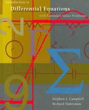Cover of: Introduction to differential equations: with boundary value problems