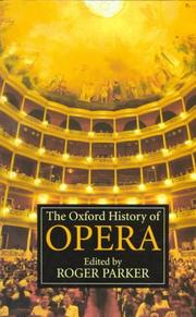Cover of: The Oxford history of opera