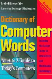 Cover of: Dictionary of computer words.