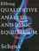 Cover of: Qualitative Analysis and Ionic Equilibrium