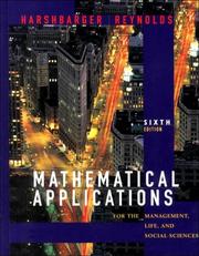 Cover of: Mathematical applications for the management, life, and social sciences