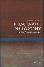 Cover of: Presocratic Philosophy by Catherine Osborne