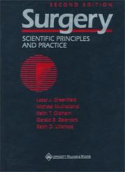 Cover of: Surgery: Scientific Principles and Practice