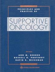 Cover of: Principles and practice of supportive oncology by edited by Ann Berger, Russell K. Portenoy, David E. Weissman.