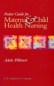 Cover of: Maternal Child Health Pocket Guide. | Pillitte