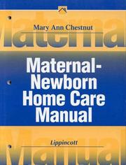 Cover of: Maternal-newborn home care manual