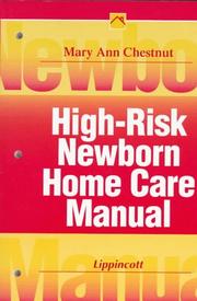 Cover of: High-risk newborn home care manual