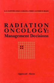 Cover of: Radiation oncology: management decisions