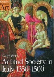 Cover of: Art and society in Italy, 1350-1500 by Evelyn S. Welch