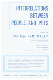 Cover of: Interrelations between people and pets