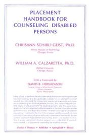 Cover of: Placement handbook for counseling disabled persons | Chrisann Schiro Geist