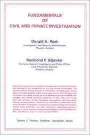 Cover of: Fundamentals of civil and private investigation