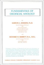 Cover of: Fundamentals of orofacial myology by Marvin L. Hanson