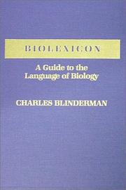 Cover of: Biolexicon: a guide to the language of biology
