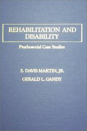 Cover of: Rehabilitation and disability | E. Davis Martin