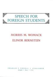 Cover of: Speech for foreign students