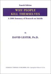 Cover of: Why people kill themselves by David Lester