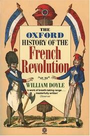 Cover of: Oxford history of the French Revolution | Doyle, William