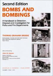 Cover of: Bombs and Bombings by Thomas Graham Brodie, Thomas Graham Brodie