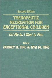 Cover of: Therapeutic Recreation for Exceptional Children by 