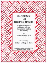 Cover of: Handbook for Literacy Tutors: A Practical Approach to Effective Informal Instruction in Reading and Writing