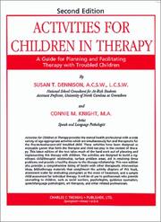 Cover of: Activities for children in therapy