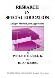 Cover of: Research in Special Education by Phillip D. Rumrill, Bryan G. Cook, James L. Bellini, Phillip D. Rumrill, Bryan G. Cook, James L. Bellini