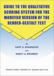 Cover of Guide to the qualitative scoring system for the modified version of the Bender-Gestalt test