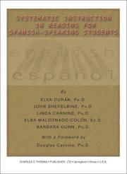 Cover of: Systematic Instruction in Reading for Spanish-Speaking Students