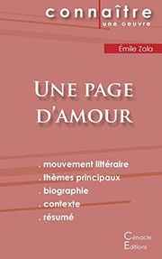 Cover of: Fiche de lecture Une page d'amour