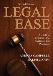 Cover of: Legal Ease: A Guide to Criminal Law, Evidence, and Procedure