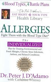 Cover of: Allergies by Peter J. D'Adamo