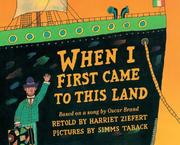 Cover of: When I First Came to This Land by Jean Little, Oscar Brand