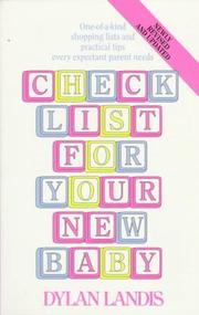 Cover of: Checklist for your new baby