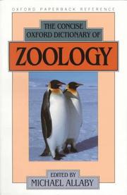 Cover of: The Concise Oxford dictionary of zoology by Michael Allaby