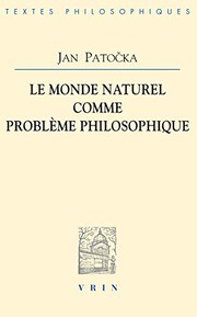 Cover of: Le monde naturel comme problème philosophique