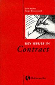Cover of: Key Issues in Contract