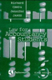 Cover of: Card and James: Law for Accountancy Students