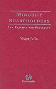 Cover of: Minority shareholders by Victor Joffe