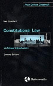 Cover of: Constitutional Law by Ian Loveland, Ian Loveland