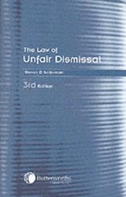 Cover of: The law of unfair dismissal by Steven D. Anderman