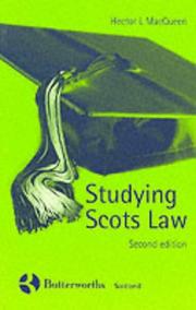 Cover of: Studying Scots law