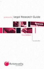Cover of: Butterworths Legal Research Guide | Guy Holborn