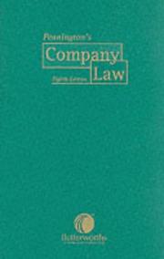 Cover of: Pennington's Company Law by Robert R. Pennington