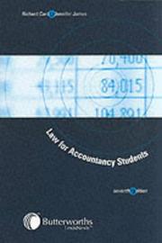Cover of: Law for Accountancy Students by Richard Card, Jennifer James