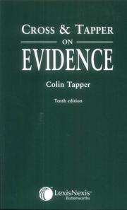Cover of: Cross and Tapper on Evidence by Colin Tapper