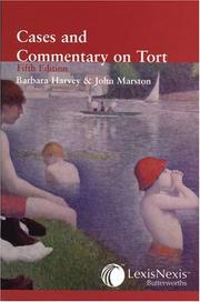 Cover of: Cases and Commentary on Tort