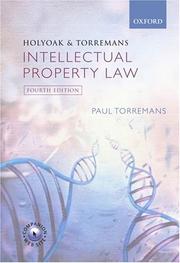 Holyoak and Torremans intellectual property law by Paul Torremans