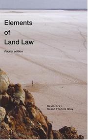 Cover of: Elements of Land Law by Kevin Gray, Susan Gray