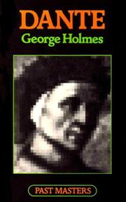 Cover of: Dante (Past Masters) by George Holmes